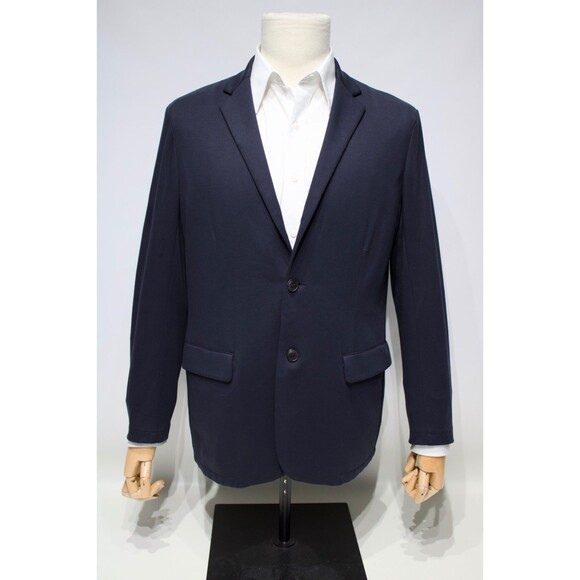 Emporio Armani Blue Travel Essential Blazer Jacket Soft Stretch 52IT ~ Size 40US - Picture 1 of 11